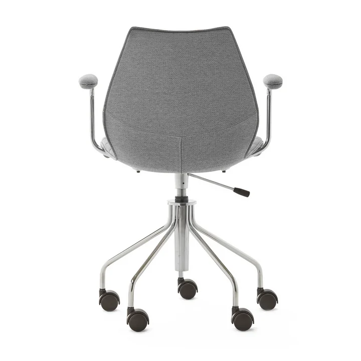 Maui Soft Office chair with armrests and castors, Noma / gray by Kartell