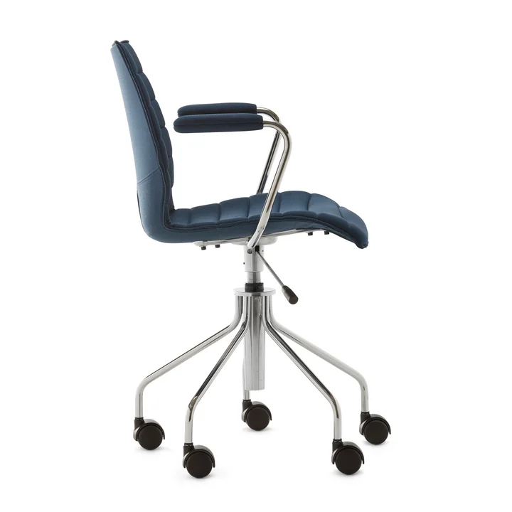 Maui Soft Office chair with armrests and castors, Noma / blue by Kartell