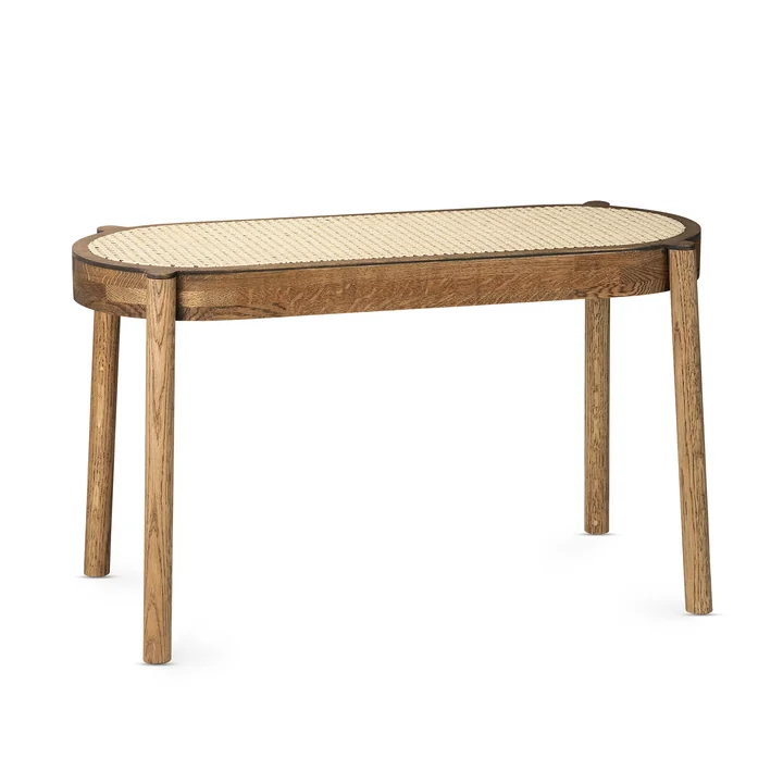 Pal Bench 80 cm, wickerwork / smoked oak from Northern