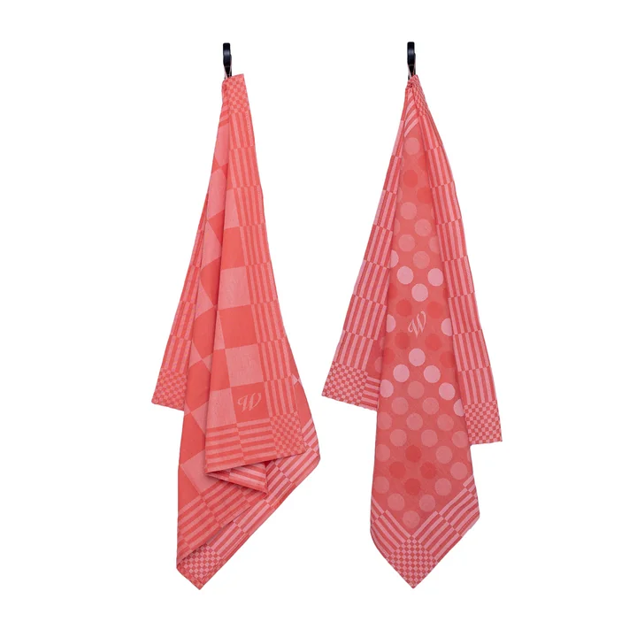 The tea towel from Weltevree in red (set of 2)