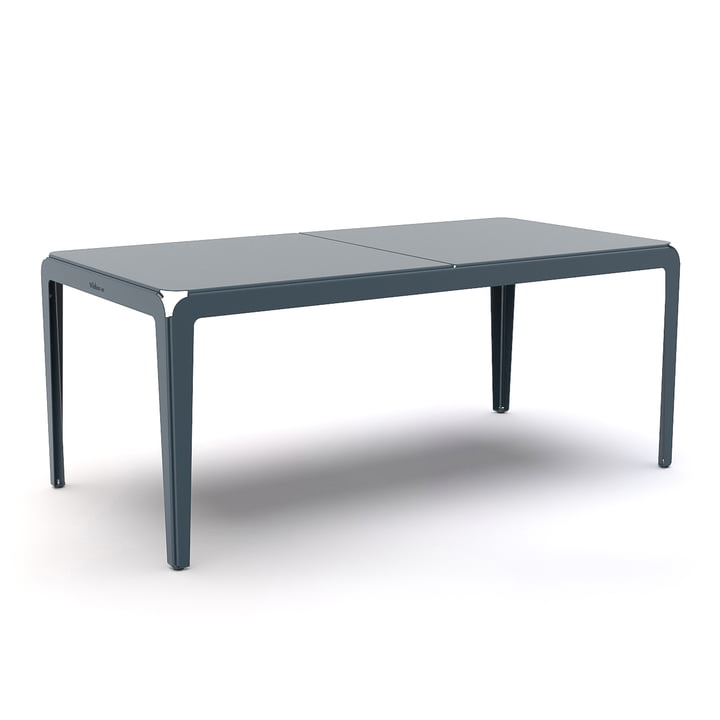 The Bended Table outdoor table from Weltevree , 180 x 90 cm, grey-blue