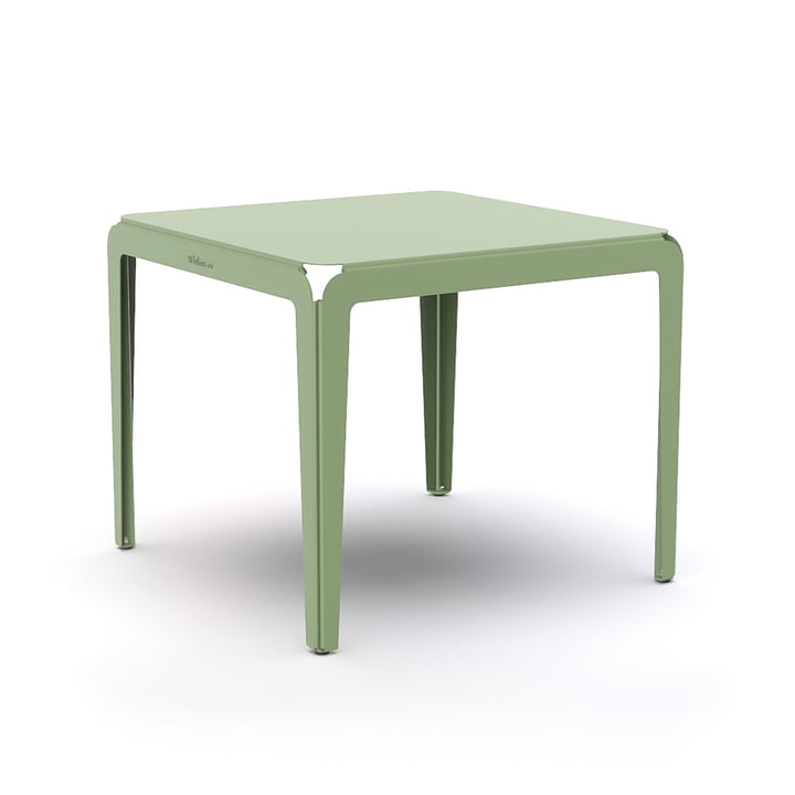 The Bended Table bistro table from Weltevree , 90 x 90 cm, pale green