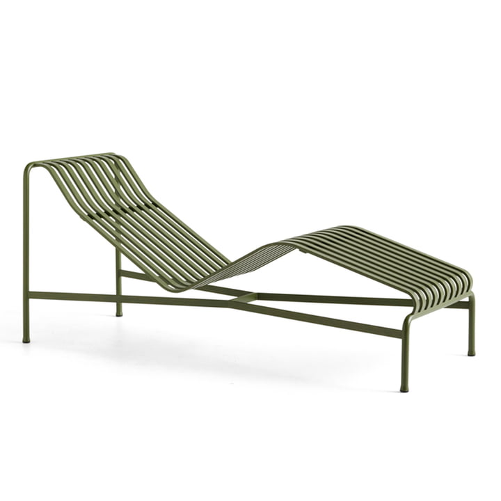 Palissade Chaise Longue Deck chair, olive from Hay