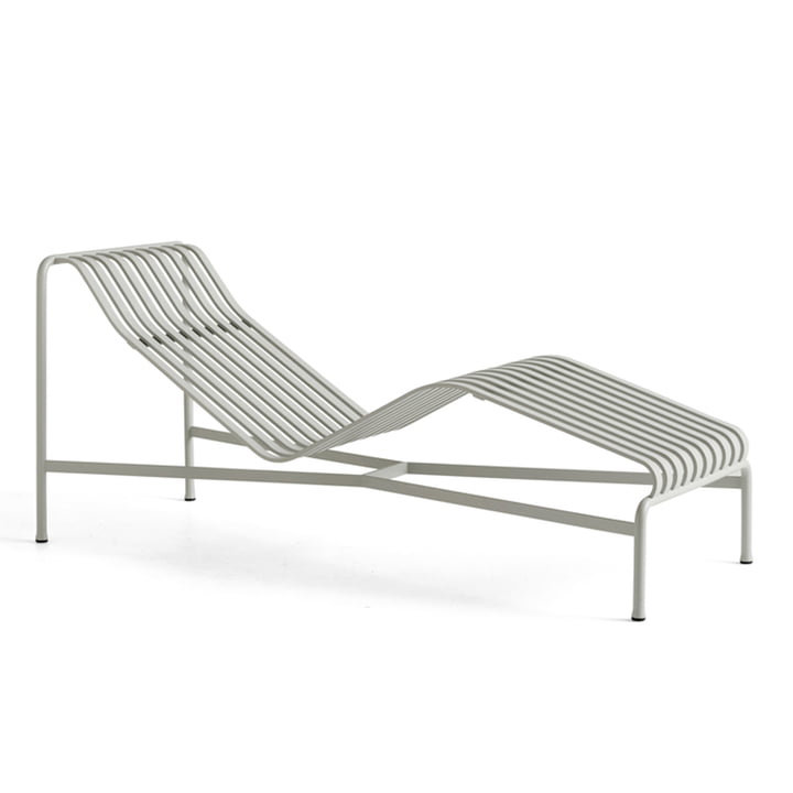 Palissade Chaise Longue Deckchair, sky grey by Hay