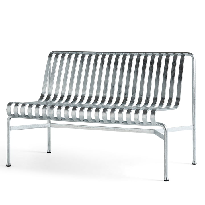 Palissade Dining Bench without armrests, hot galvanised by Hay