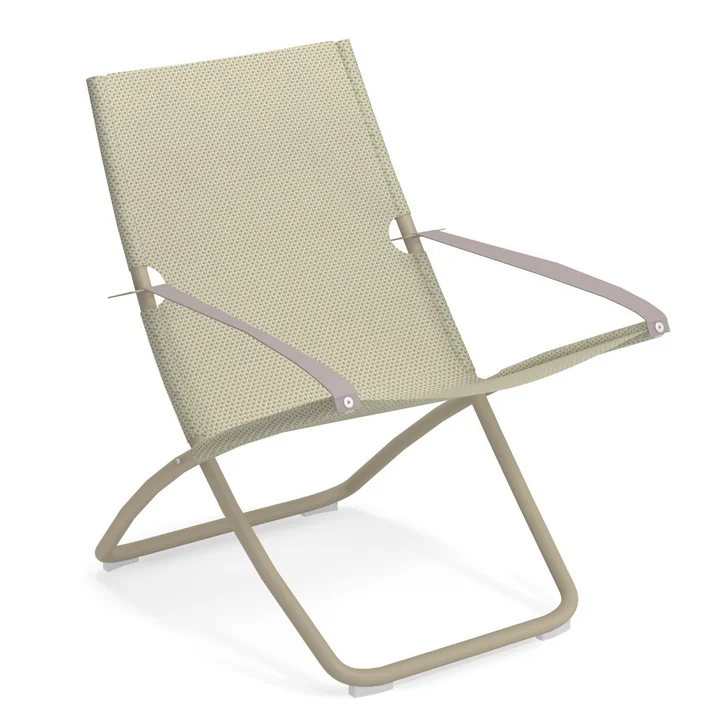 The Snooze Deckchair from Emu in taupe / beige