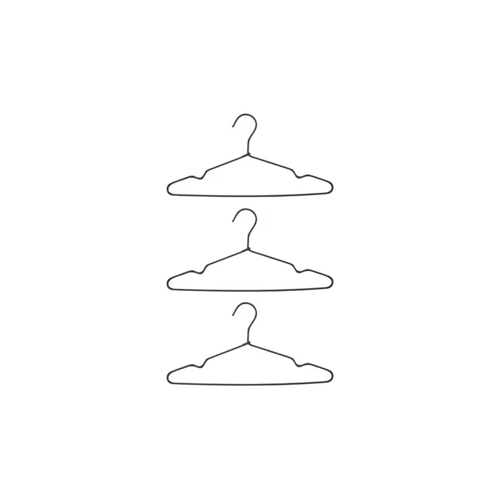 The Wire coat hanger from House Doctor in dark grey (set of 3)