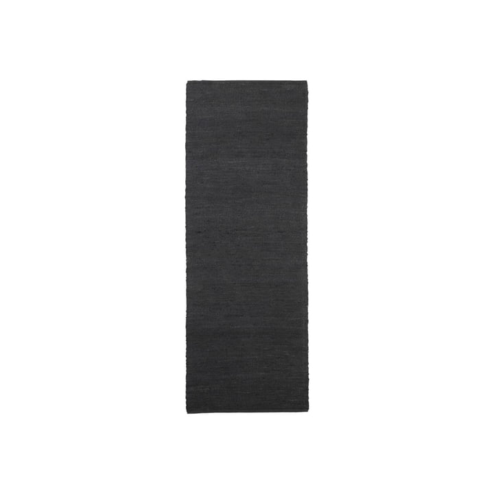 The Hempi carpet from House Doctor in black, 300 x 90 cm