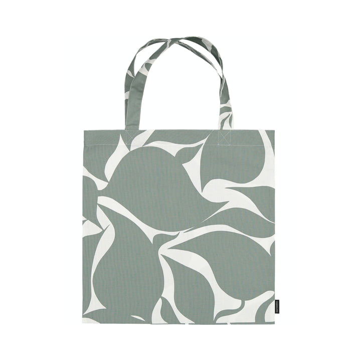 The Ruudut shopping bag from Marimekko in green / white