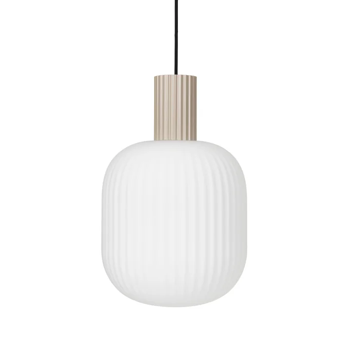 The Lolly pendant lamp from Broste Copenhagen in sand / white, Ø 27 cm
