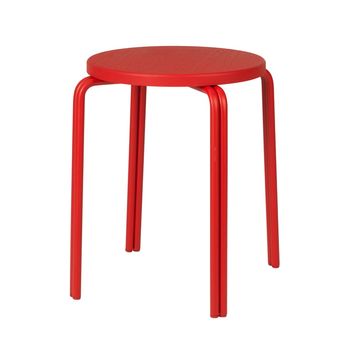 The Oda stool from Broste Copenhagen in red