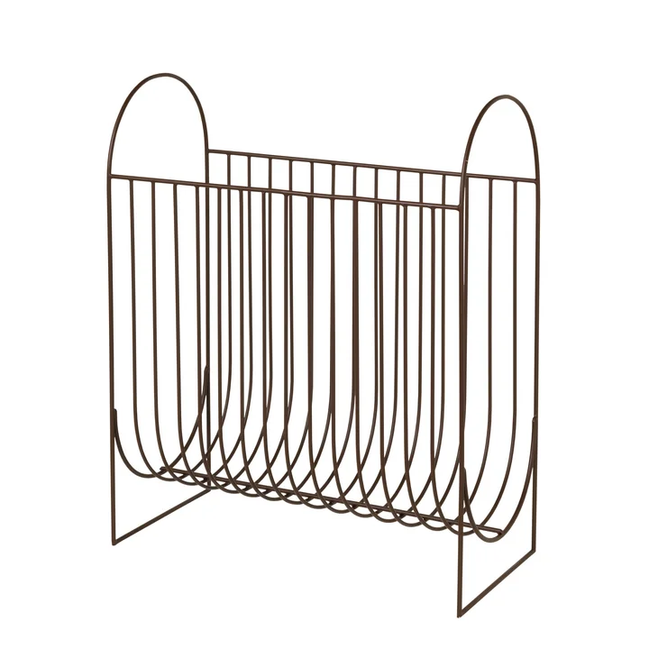 The Maggie magazine holder from Broste Copenhagen in puce eggplant