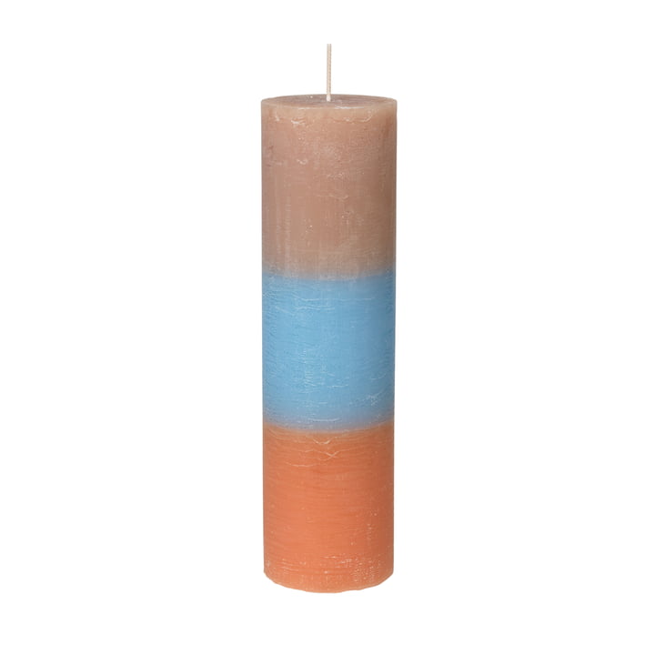 The Rainbow candle from Broste Copenhagen in caramel sky, Ø 7 x H 25 cm