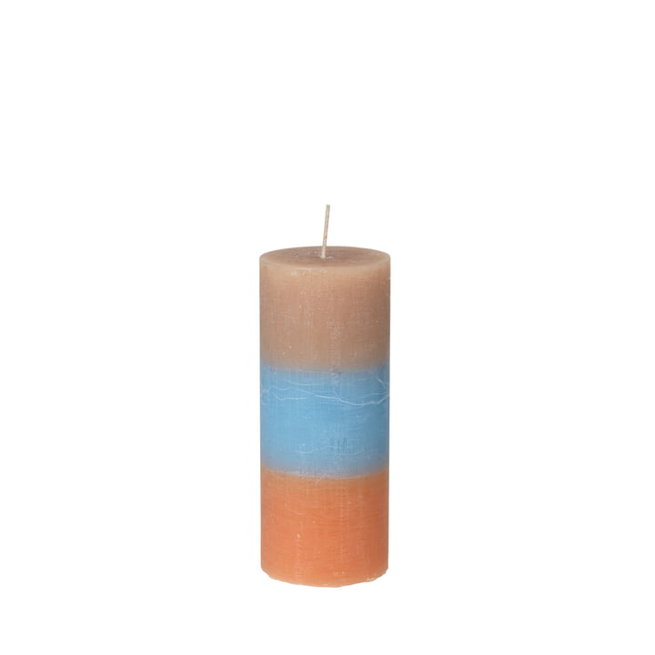 The Rainbow candle from Broste Copenhagen in caramel sky, Ø 7 x H 17 cm