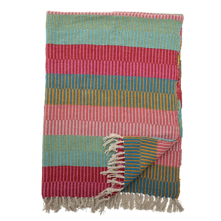 The Isnel blanket from Bloomingville , 130 x 160 cm, multicolored
