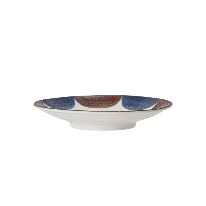 The Camellia plate deep from Bloomingville , Ø 16 cm, blue / brown