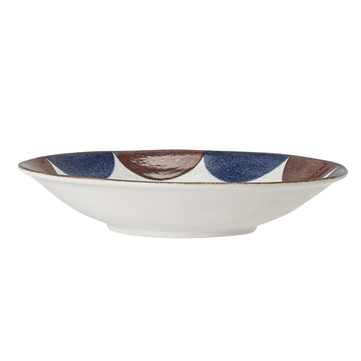 The Camellia plate deep from Bloomingville , Ø 22 cm, blue / brown