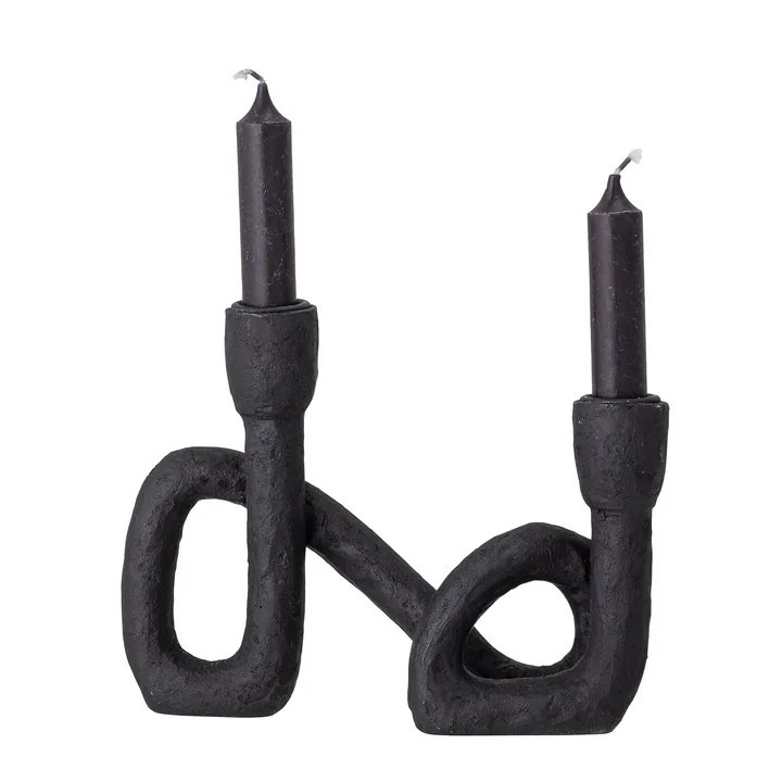 The Mashel candle holder from Bloomingville with black candles