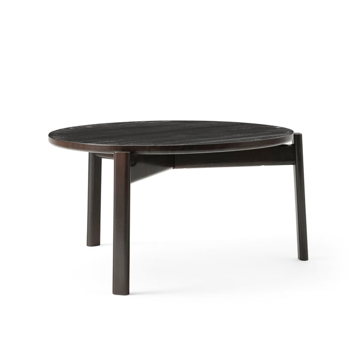 The Passage Lounge table from Audo in dark lacquered oak, Ø 70 cm