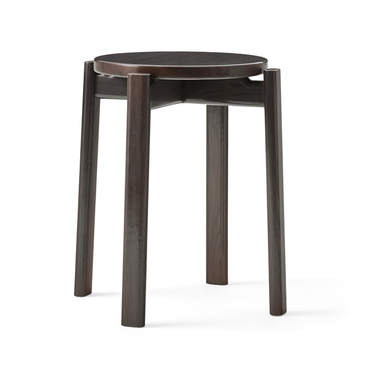 The Passage stool from Menu in dark lacquered oak