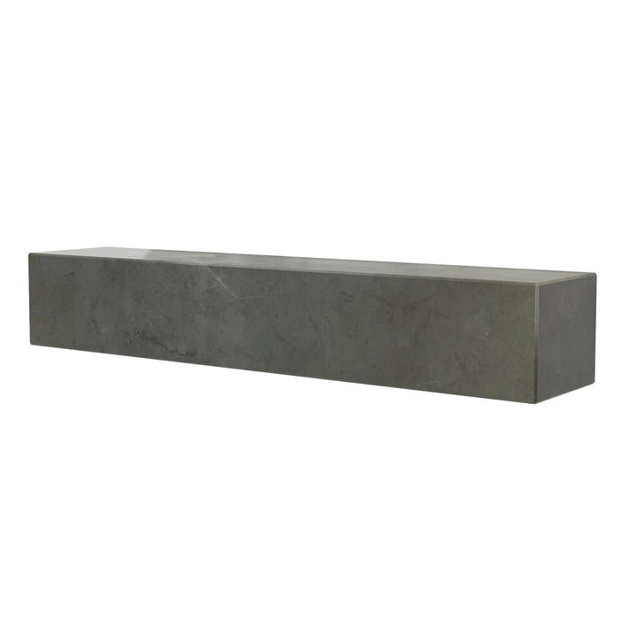 The Plinth shelf from Audo in marble brown / gray, L 60 cm