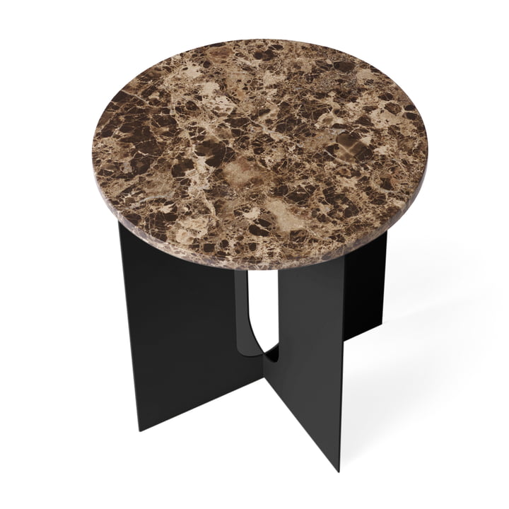 Table top for Androgyne side table Ø 42 cm, Emperador Dark Marble by Audo