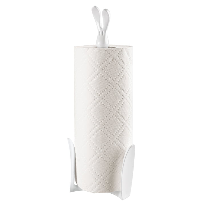 The ROGER kitchen roll holder from Koziol in cotton white