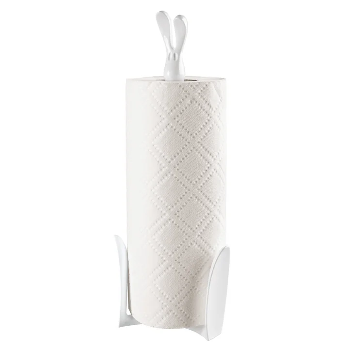 The ROGER kitchen roll holder from Koziol in cotton white