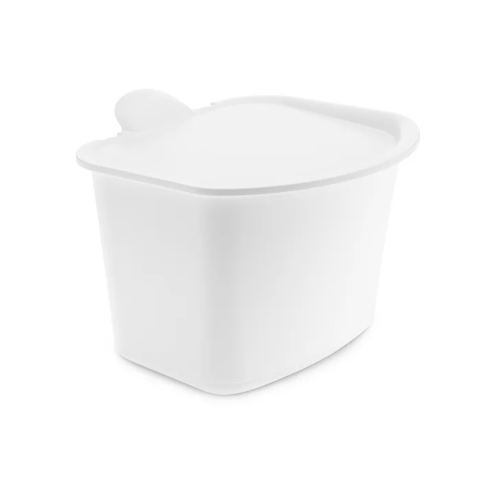 The BIBO Bio waste container from Koziol in cotton white