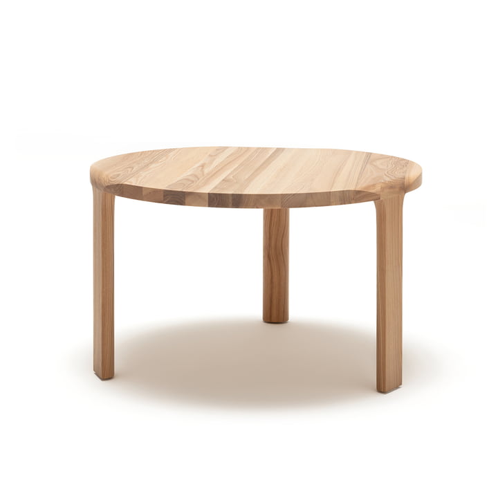 The 193-100 coffee table by freistil in natural ash, H 38 x Ø 70 cm