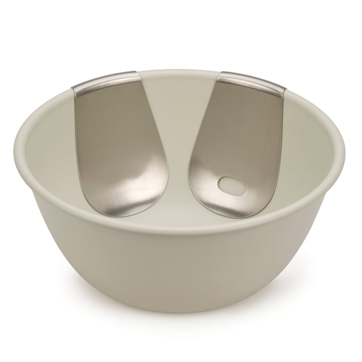 The Uno salad bowl with stainless steel salad servers from Joseph Joseph