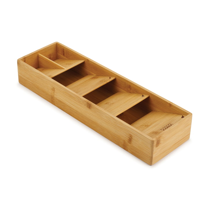 The DrawerStore Bamboo cutlery organiser from Joseph Joseph in compact form