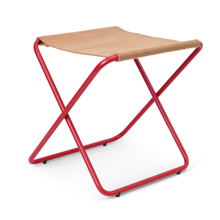 The Desert stool by ferm Living in poppy red / sand