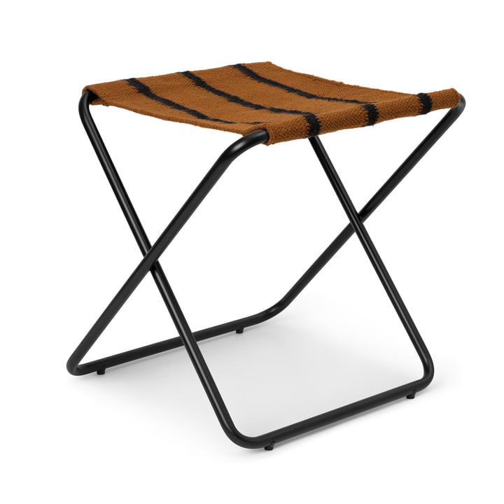 The Desert stool by ferm Living in black / stripe