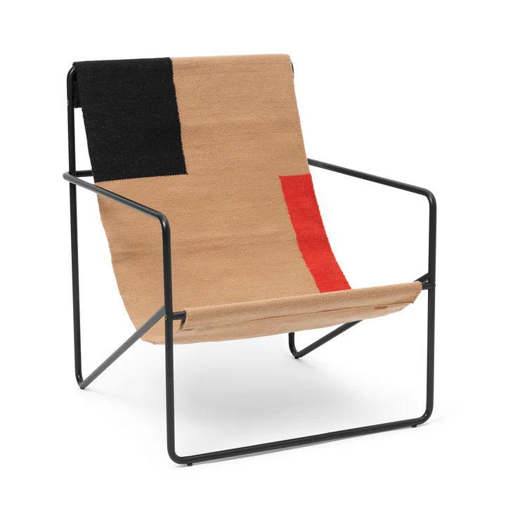 The Desert Lounge Chair from Ferm Living in black / block