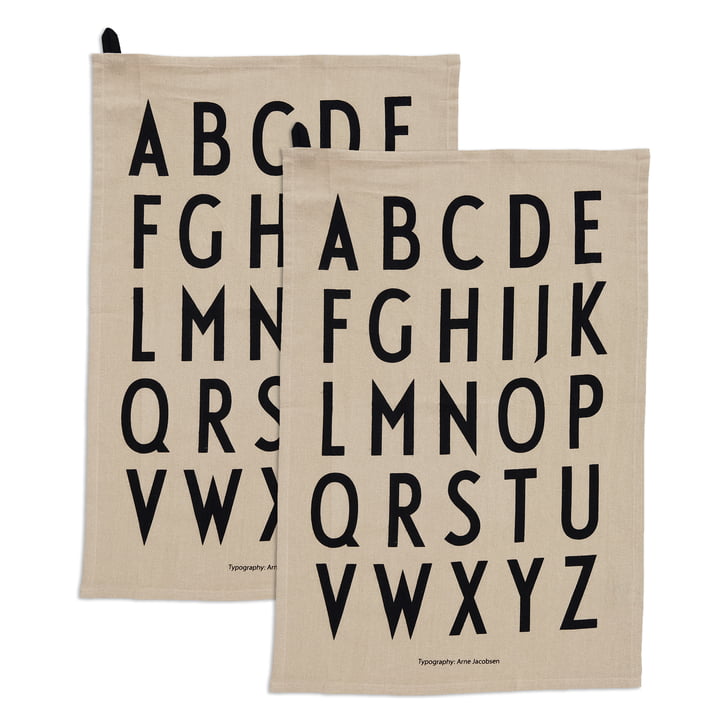 The Classic tea towel from Design Letters in beige (set of 2)