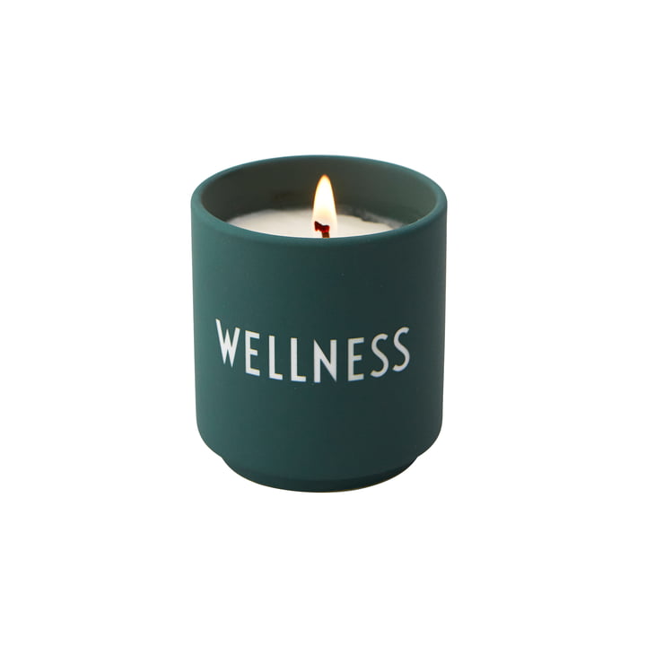 The scented candle small from Design Letters , Wellness / dark green