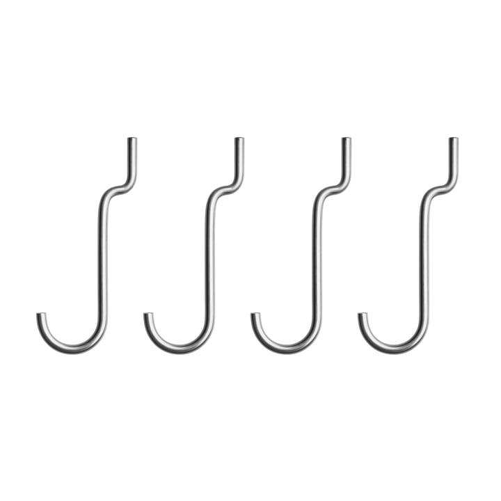 Hooks for Outdoor shelf, vertical, steel (set of 4) from String
