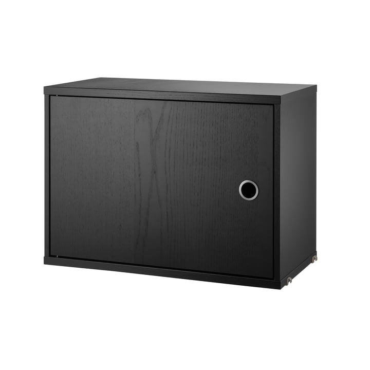 Cabinet module with door, 58 x 30 cm, black from String