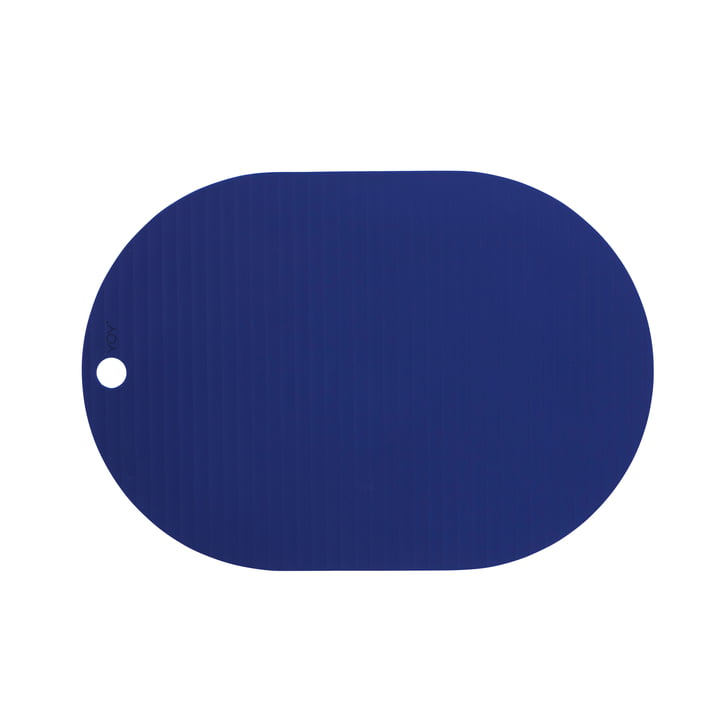 The Ribbo oval placemat from OYOY , optic blue