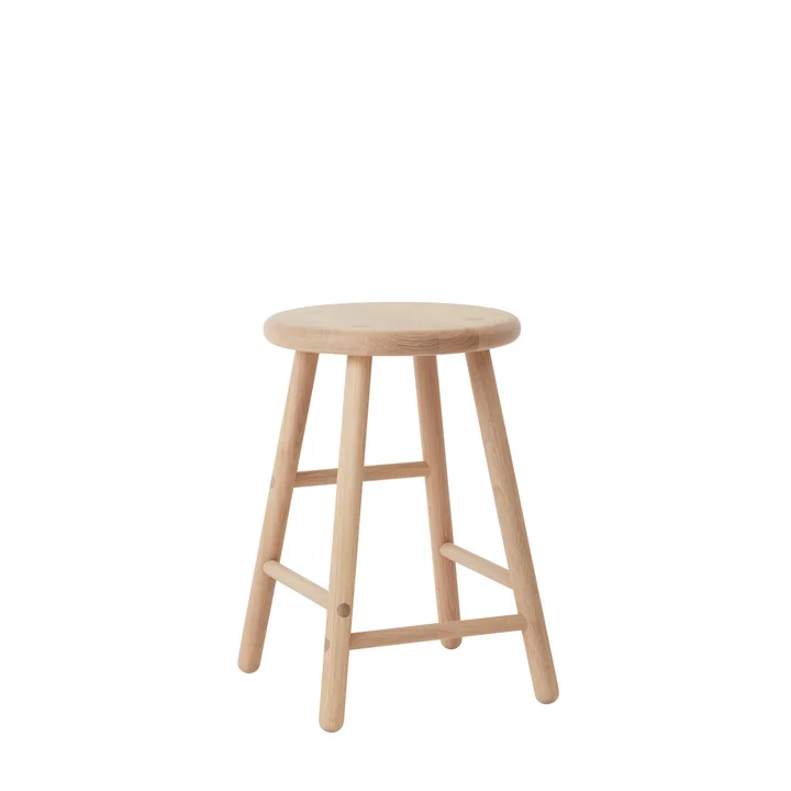 The Moto stool from OYOY , H 46 cm, oak