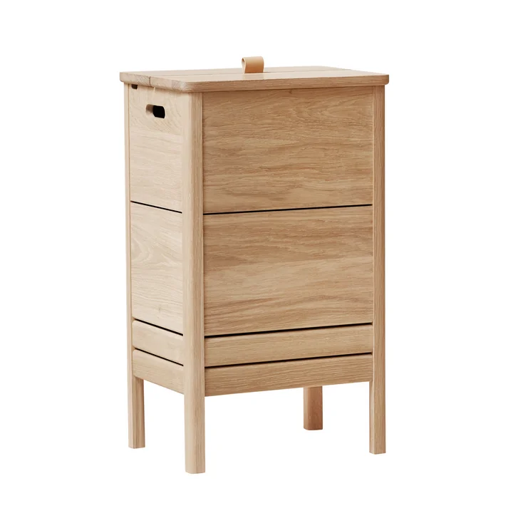A Line Laundry box, oak white pigmented by Form & Refine