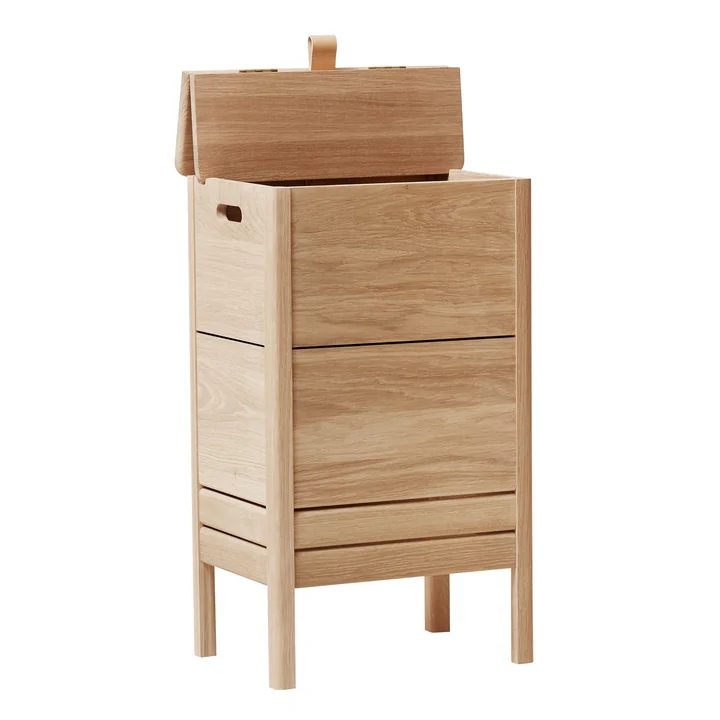 Laundry box with open lid