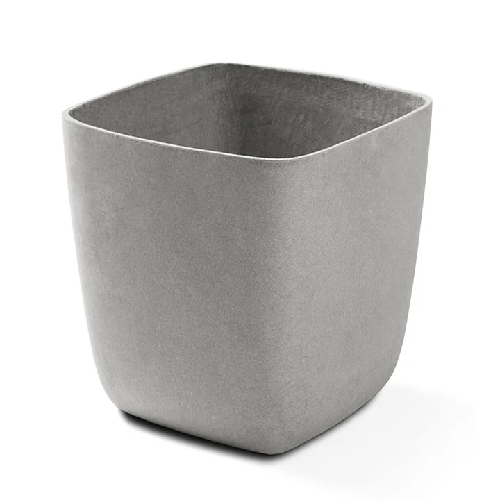 The Osaka plant pot from Eternit , 53 x 53 x 55 cm, natural grey