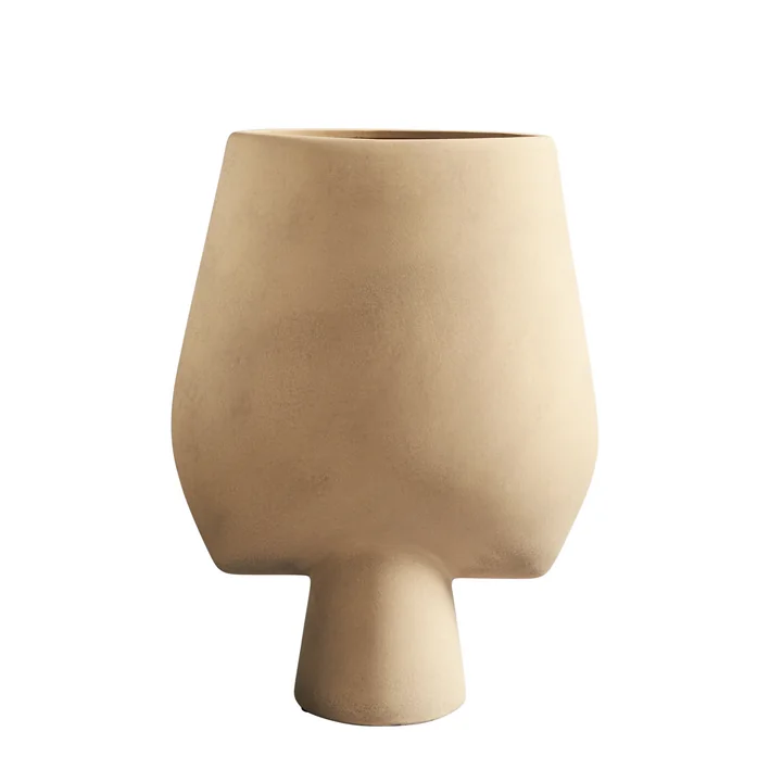 The Sphere Vase Square Large from 101 Copenhagen, sand / beige