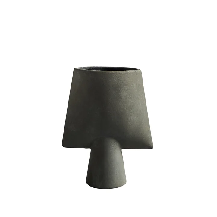 The Sphere Vase Square Mini from 101 Copenhagen, dark grey