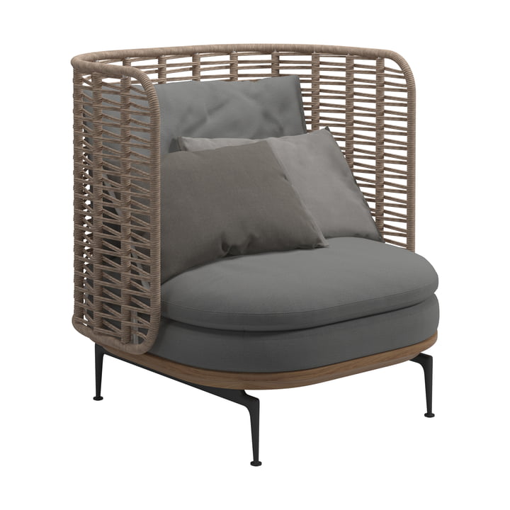 The Mistral lounge chair from Gloster in grey