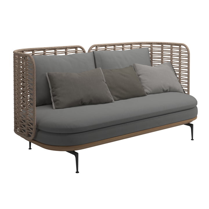 The Mistral sofa from Gloster in grey