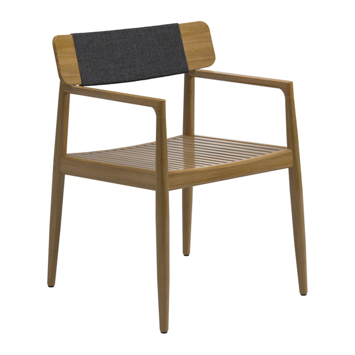 The Archi armchair from Gloster , teak / black