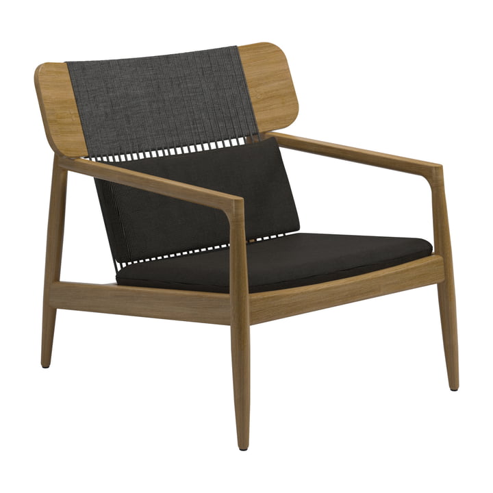 The Archi lounge chair from Gloster , teak / black